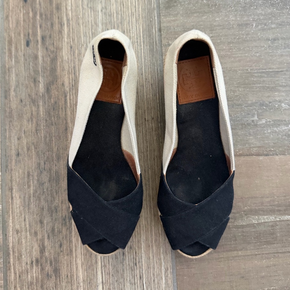 TORY BURCH Filipa Wedge Espadrille Sandals size 7 - Picture 4 of 11
